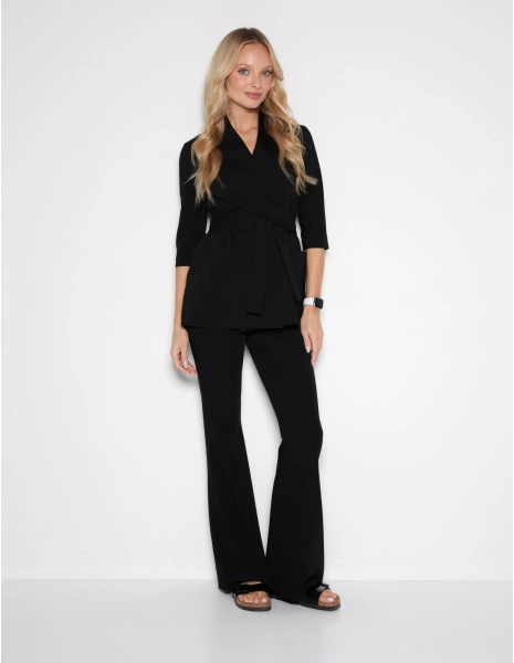 Dámské Lékařské Kalhoty Flare - BLACK